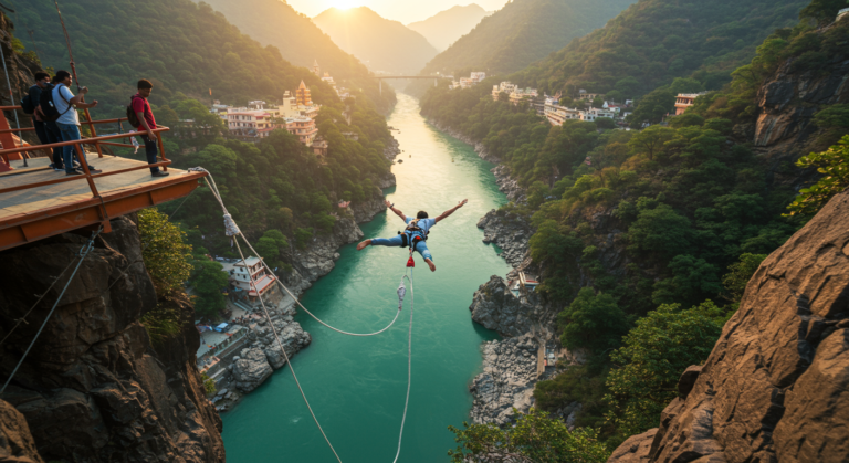 Image for the article 'A Practical Guide to Bungee Jumping Operator Comparisons Rishikesh' regarding Tourism.