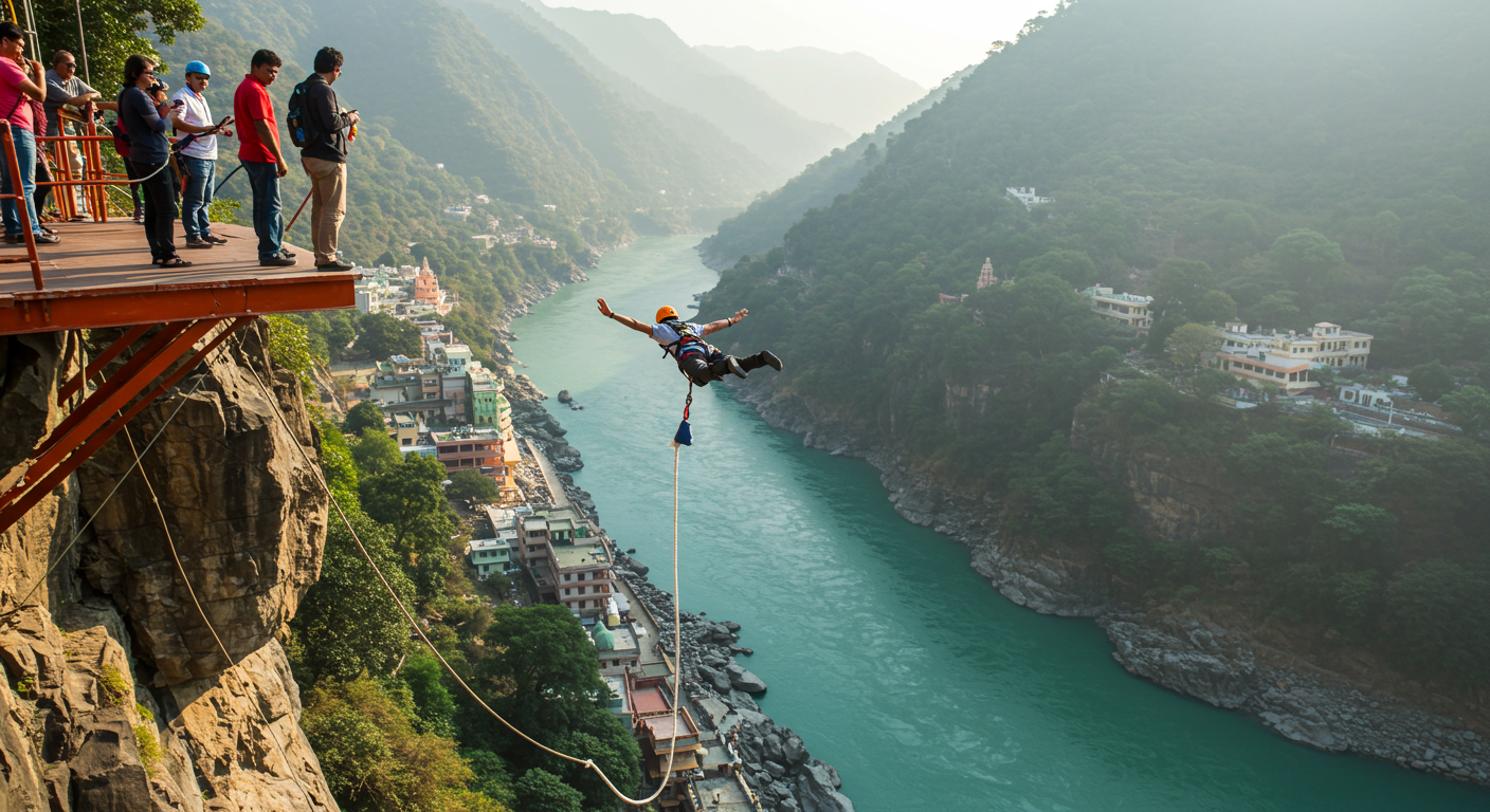 Image for the article 'Analyzing Bungee Jumping Operator Comparisons Rishikesh: Your Guide to a Safe Thrill' regarding Tourism.