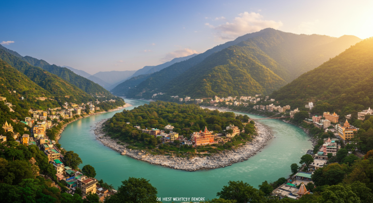 Image for the article 'Analyzing the Transformative Impact of Solo Travel in Rishikesh' regarding Tourism.