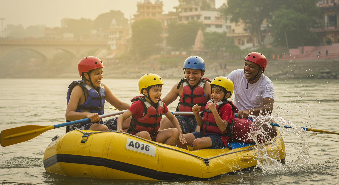 Image for the article 'Assessing Family Adventures explore all Rishikesh adventures on Bucketlistt Trends' regarding Tourism.