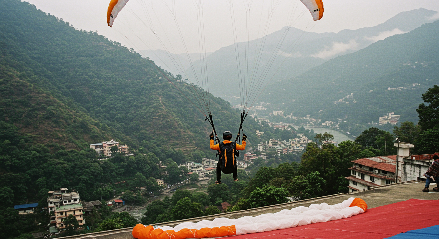 Image for the article 'BUCKETLISTT Presents: Paragliding in explore all Rishikesh adventures on Bucketlistt – Your Guide to Aerial Views & Thrills' regarding Tourism.