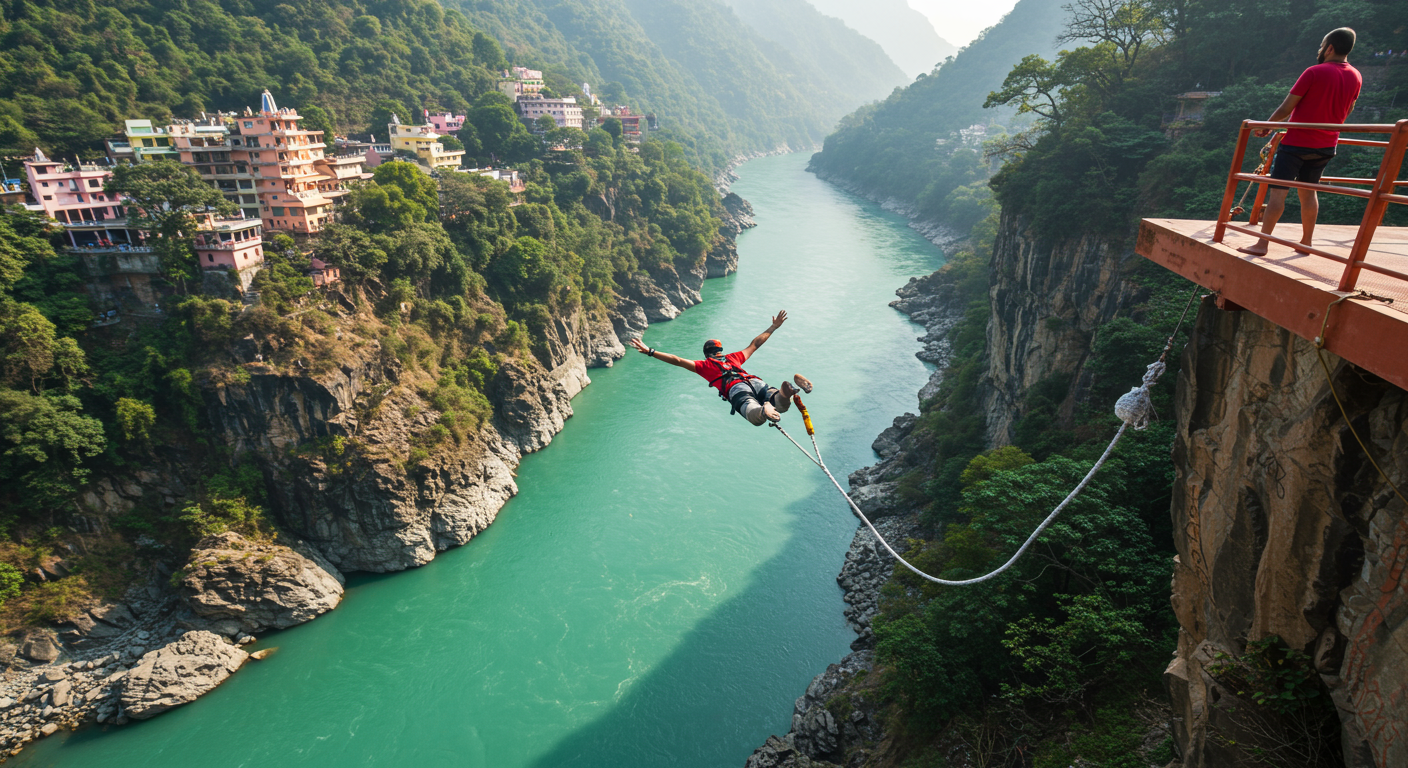 Image for the article 'Bungee Jumping in Rishikesh: Your Guide to an Unforgettable Leap' regarding Tourism.