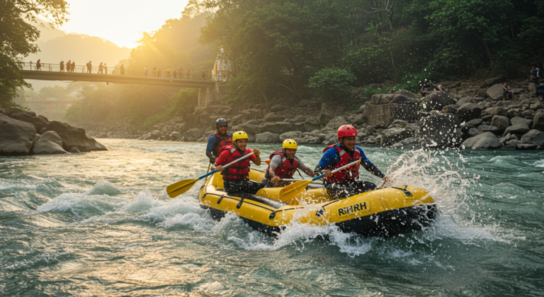 Image for the article 'Capture BUCKETLISTT's 12KM River Rafting via Drone Footage' regarding Tourism.