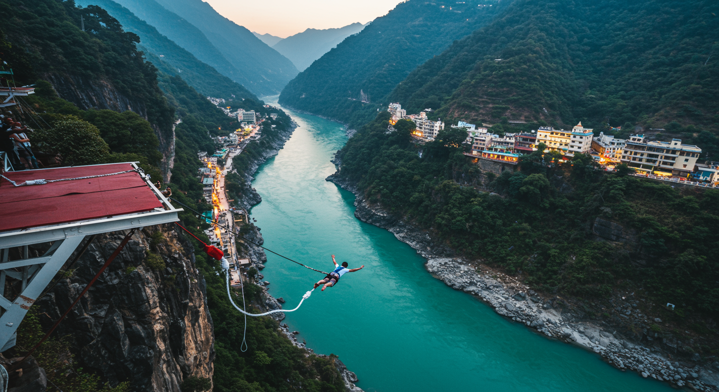 Image for the article 'Choose Wisely: Your Guide to Bungee Jumping Operator Comparisons in Rishikesh for an Unforgettable Experience' regarding Tourism.