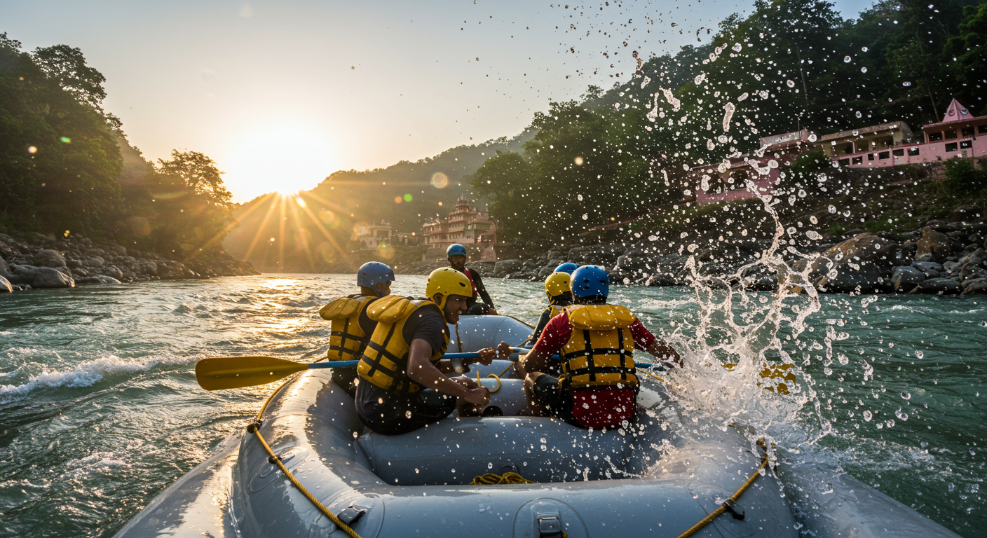 Image for the article 'Conquer the Ganges: BUCKETLISTT's Epic 16KM River Rafting in Rishikesh Adventure' regarding Tourism.