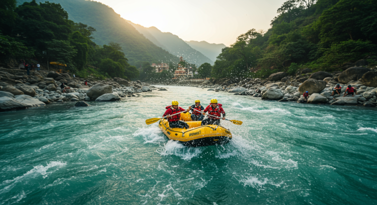 Image for the article 'Conquer the Ganges: Your Ultimate BUCKETLISTT Guide to River Rafting in Rishikesh' regarding Tourism.