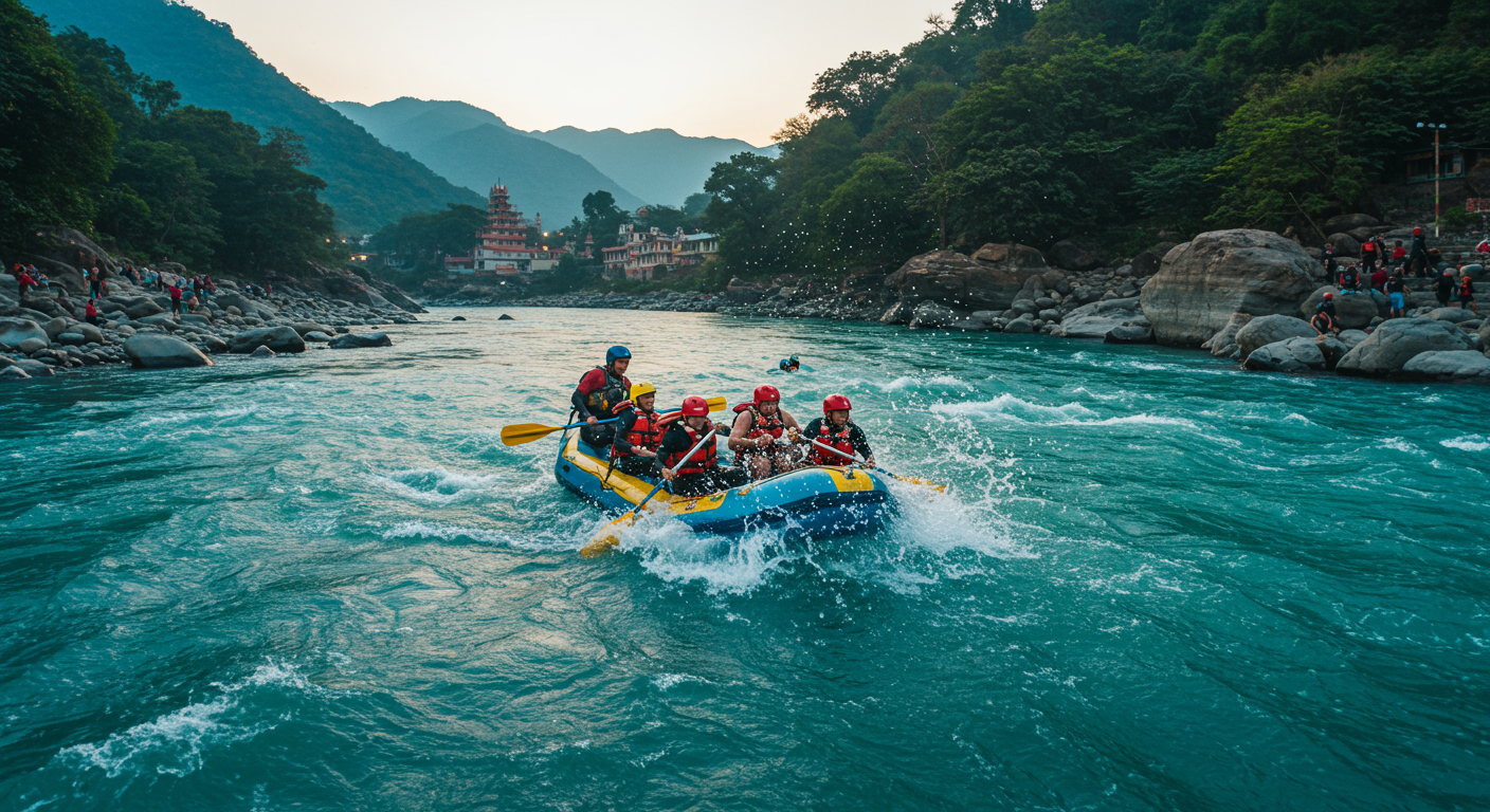 Image for the article 'Conquer the Ganges: Your Ultimate Guide to River Rafting in Rishikesh with BUCKETLISTT's Expertise' regarding Tourism.