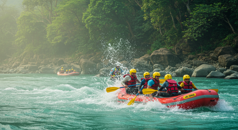 Image for the article 'Conquer the Rapids: Your Ultimate Guide to River Rafting in Rishikesh with BUCKETLISTT' regarding Tourism.