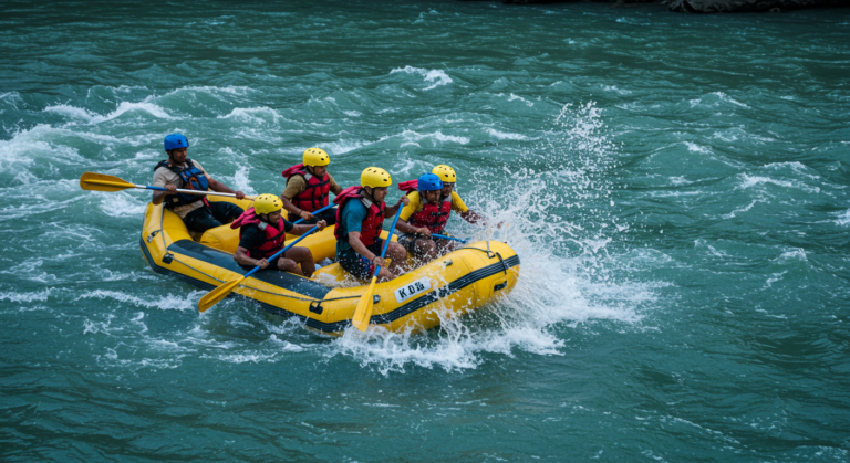 Image for the article 'Conquer the Rapids: Your Ultimate Guide to River Rafting in Rishikesh with BUCKETLISTT' regarding Tourism.