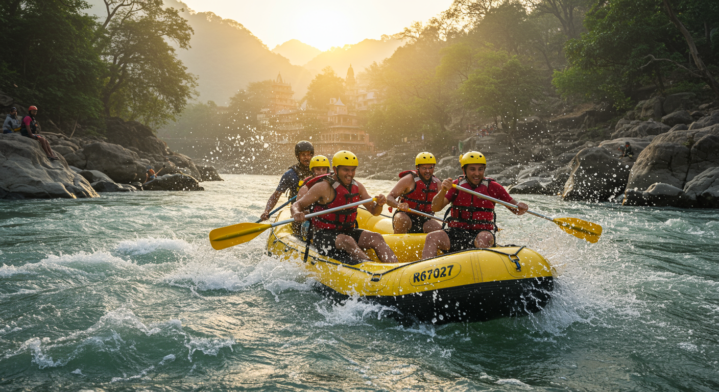 Image for the article 'Conquer the Thrills: Ultimate River Rafting in Rishikesh with BUCKETLISTT' regarding Tourism.