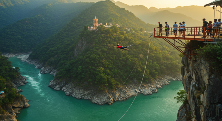 Image for the article 'Create Unforgettable Thrills: Skywalk & Cliff Jumping Rishikesh Adventures' regarding Tourism.