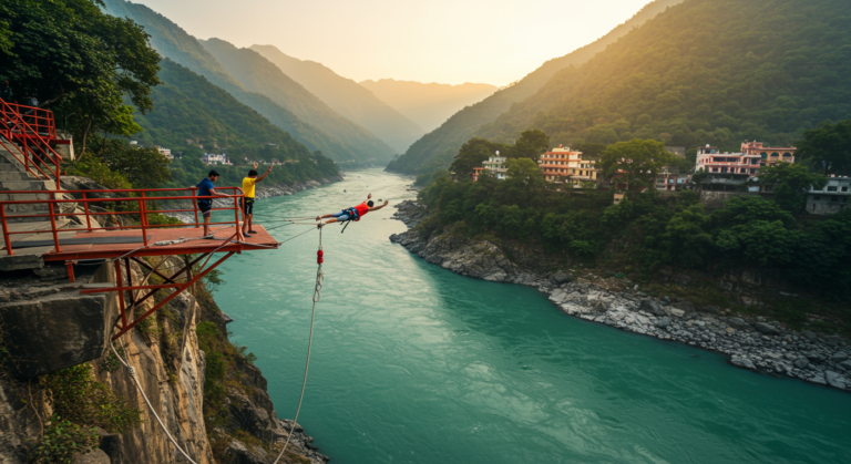 Image for the article 'Defy Gravity: The Ultimate Skywalk & Cliff Jumping Rishikesh Adventure with BUCKETLISTT' regarding Tourism.