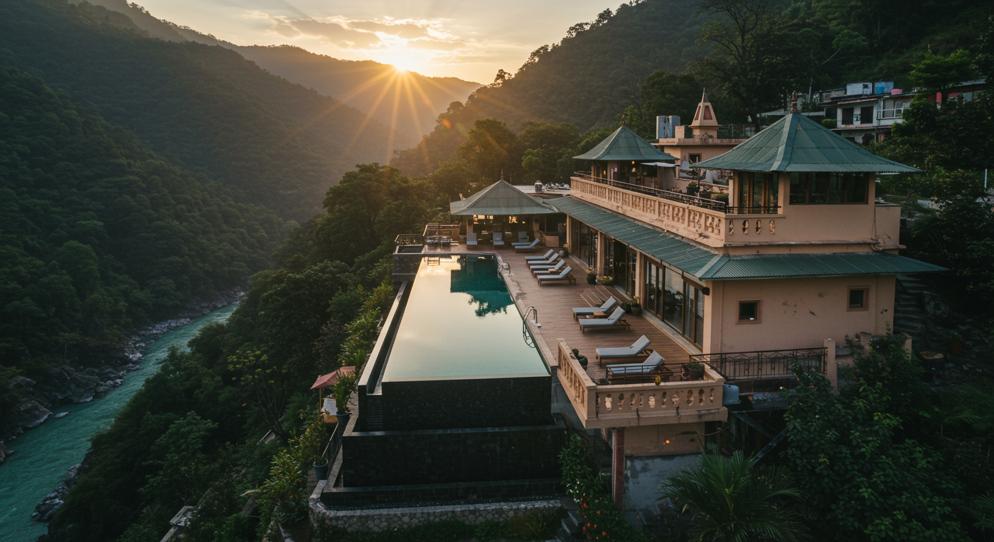 Image for the article 'Discover the Best Hotels in Rishikesh: Your Ultimate Accommodation Guide' regarding Tourism.