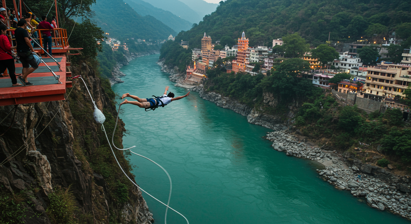 Image for the article 'Elevate Your Adventure: Bungee Jumping in Rishikesh' regarding Tourism.