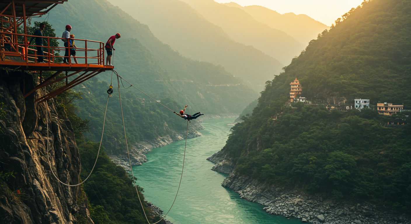 Image for the article 'Elevate Your Adventure: The Ultimate Guide to Skywalk & Cliff Jumping in Rishikesh' regarding Tourism.