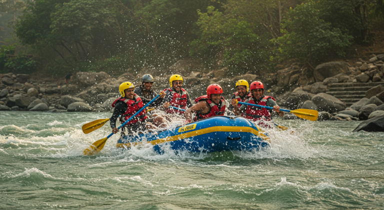 Image for the article 'Elevate Your BUCKETLISTT River Rafting with Drone Coverage' regarding Tourism.
