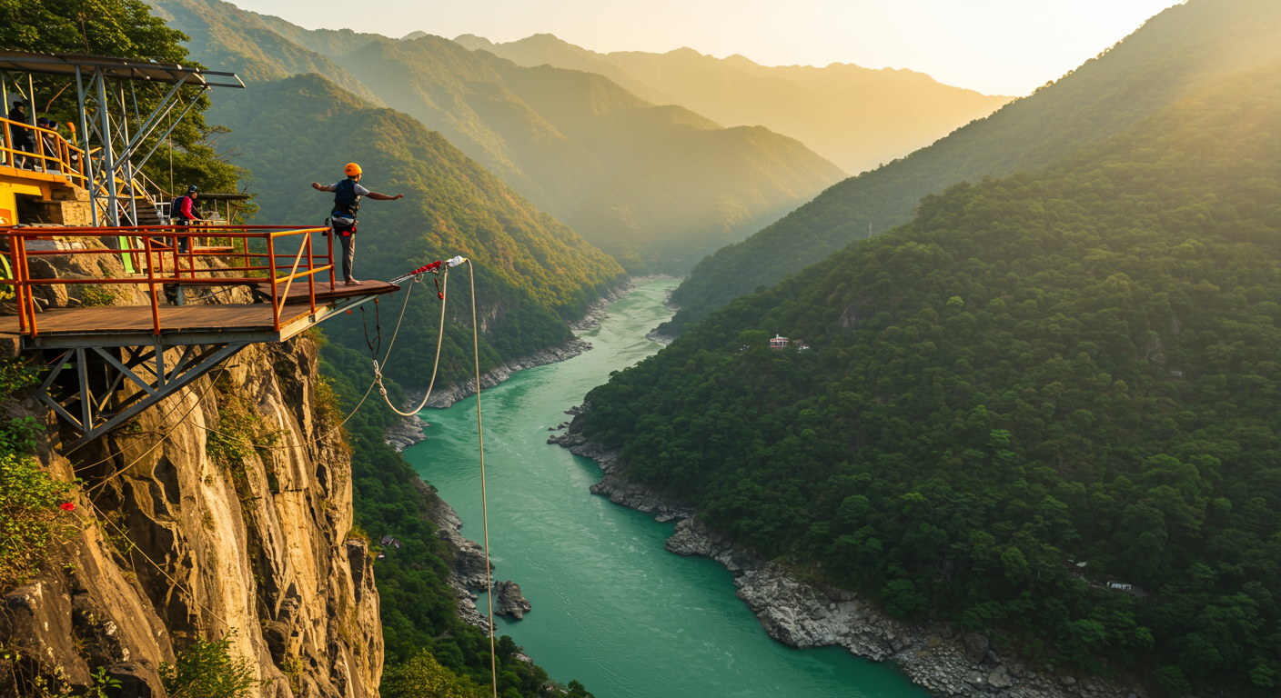 Image for the article 'Essential Prep for Your Ultimate Skywalk & Cliff Jumping Rishikesh Adventure with BUCKETLISTT' regarding Tourism.