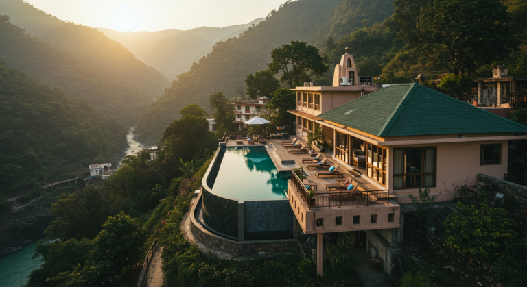 Image for the article 'Evaluating Top Accommodation: Industry Trends for the Best Hotels in explore all Rishikesh adventures on Bucketlistt' regarding Tourism.