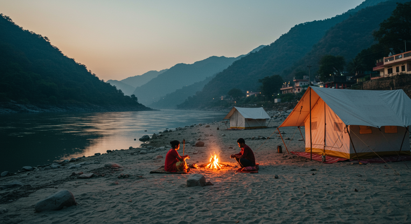 Image for the article 'Experience BUCKETLISTT: Your Guide to Adventure Camping Rishikesh' regarding Tourism.