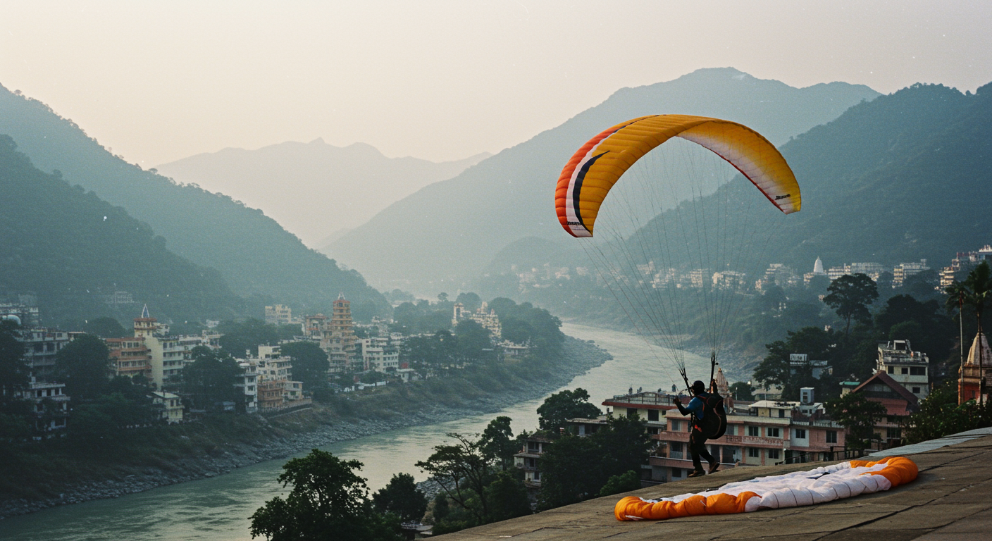 Image for the article 'Experience Unforgettable Paragliding in Rishikesh with BUCKETLISTT' regarding Tourism.