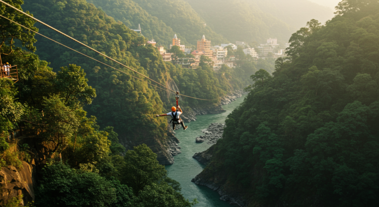 Image for the article 'Experience the Sky: Is a Hot Air Balloon Rishikesh Adventure for You? Discover Thrills Beyond Just Ziplines with BUCKETLISTT' regarding Tourism.