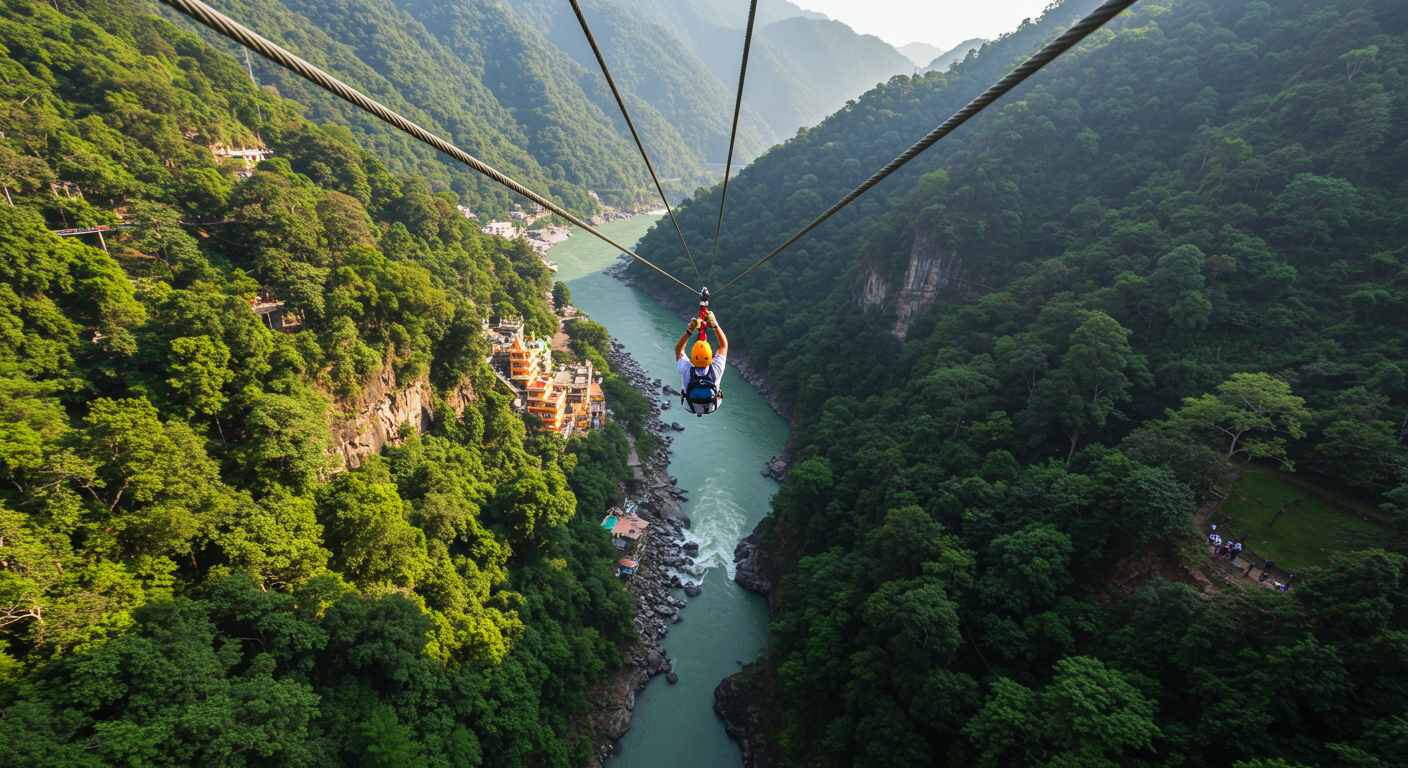 Image for the article 'Experience the Thrill of Flying Fox & Zipline Rishikesh Adventures' regarding Tourism.