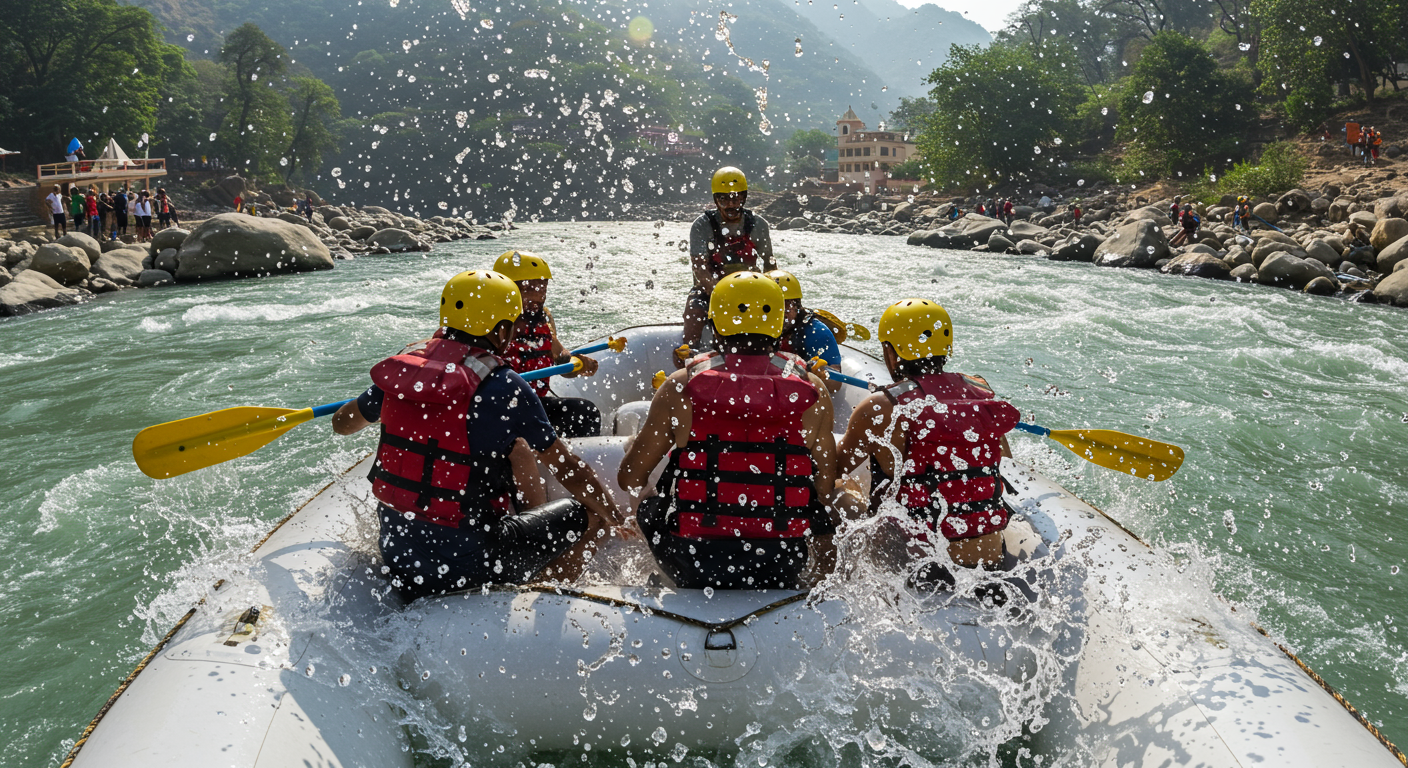 Image for the article 'Experience the Ultimate Adrenaline Rush: River Rafting in Rishikesh' regarding Tourism.