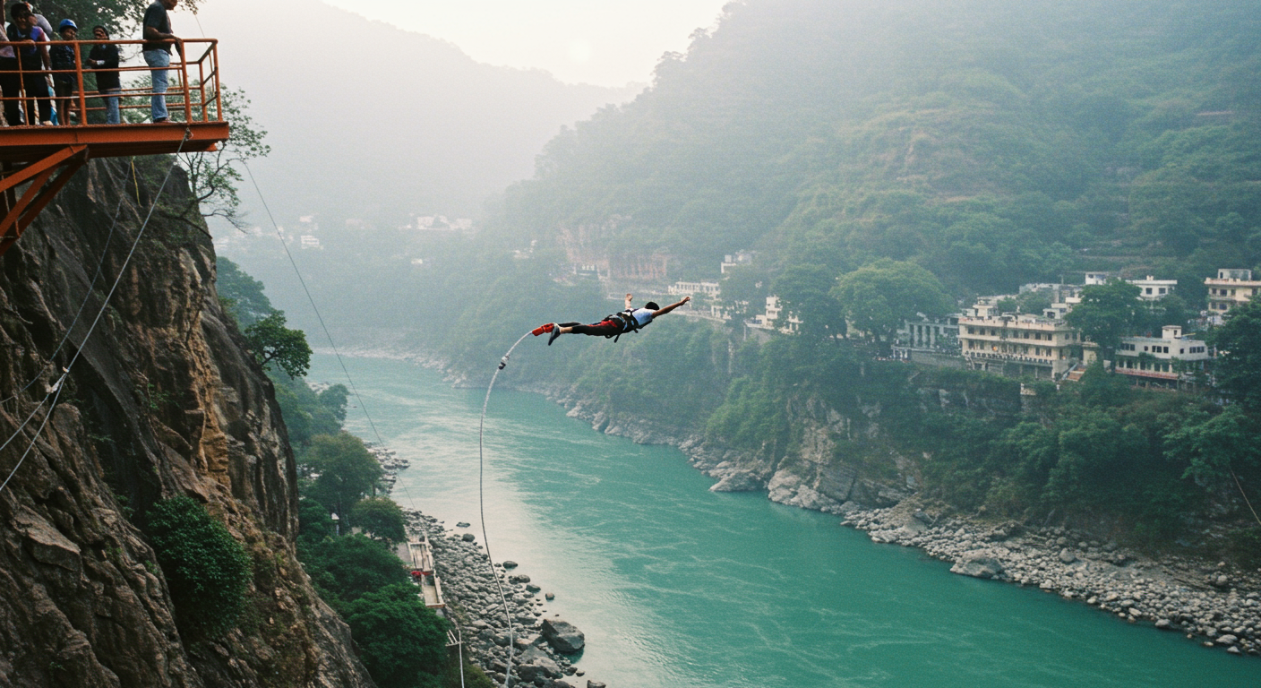 Image for the article 'Experience the Ultimate Thrill: Bungee Jumping in Rishikesh' regarding Tourism.