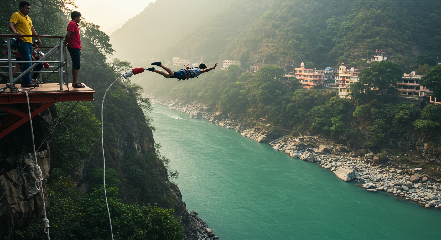 Image for the article 'Experience the Ultimate Thrill: Bungee Jumping in Rishikesh' regarding Tourism.