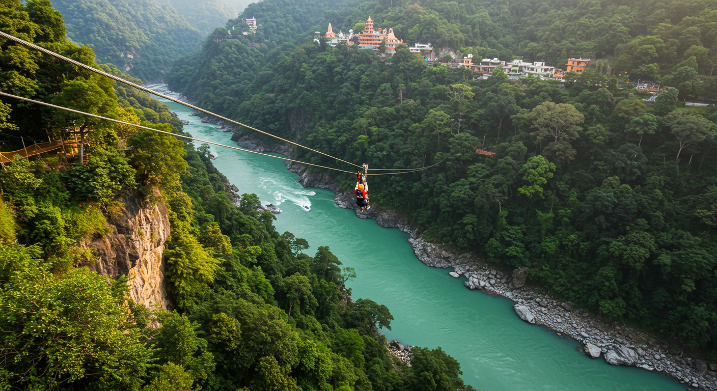 Image for the article 'Experience the Ultimate Thrill: Flying Fox & Zipline Rishikesh Adventures' regarding Tourism.