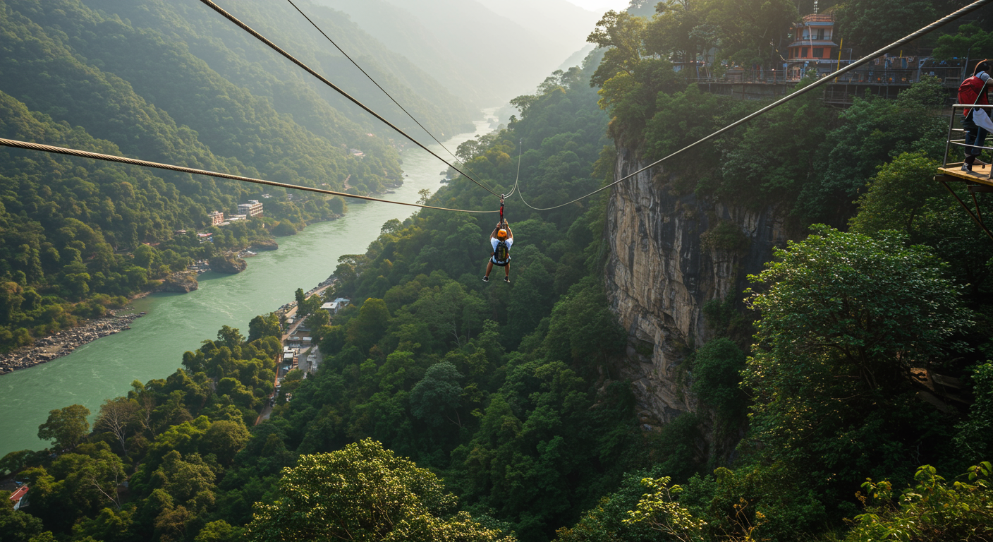 Image for the article 'Experience the Ultimate Flying Fox & Zipline Rishikesh Adventure with BUCKETLISTT' regarding Tourism.