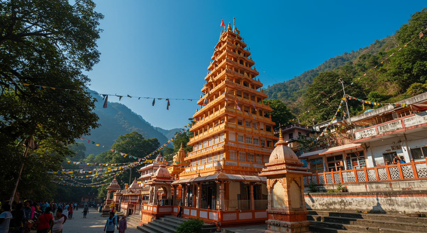 Image for the article 'Explore the Himalayas: Ultimate Guide to Trek & Temple Tours explore all Rishikesh adventures on Bucketlistt' regarding Tourism.