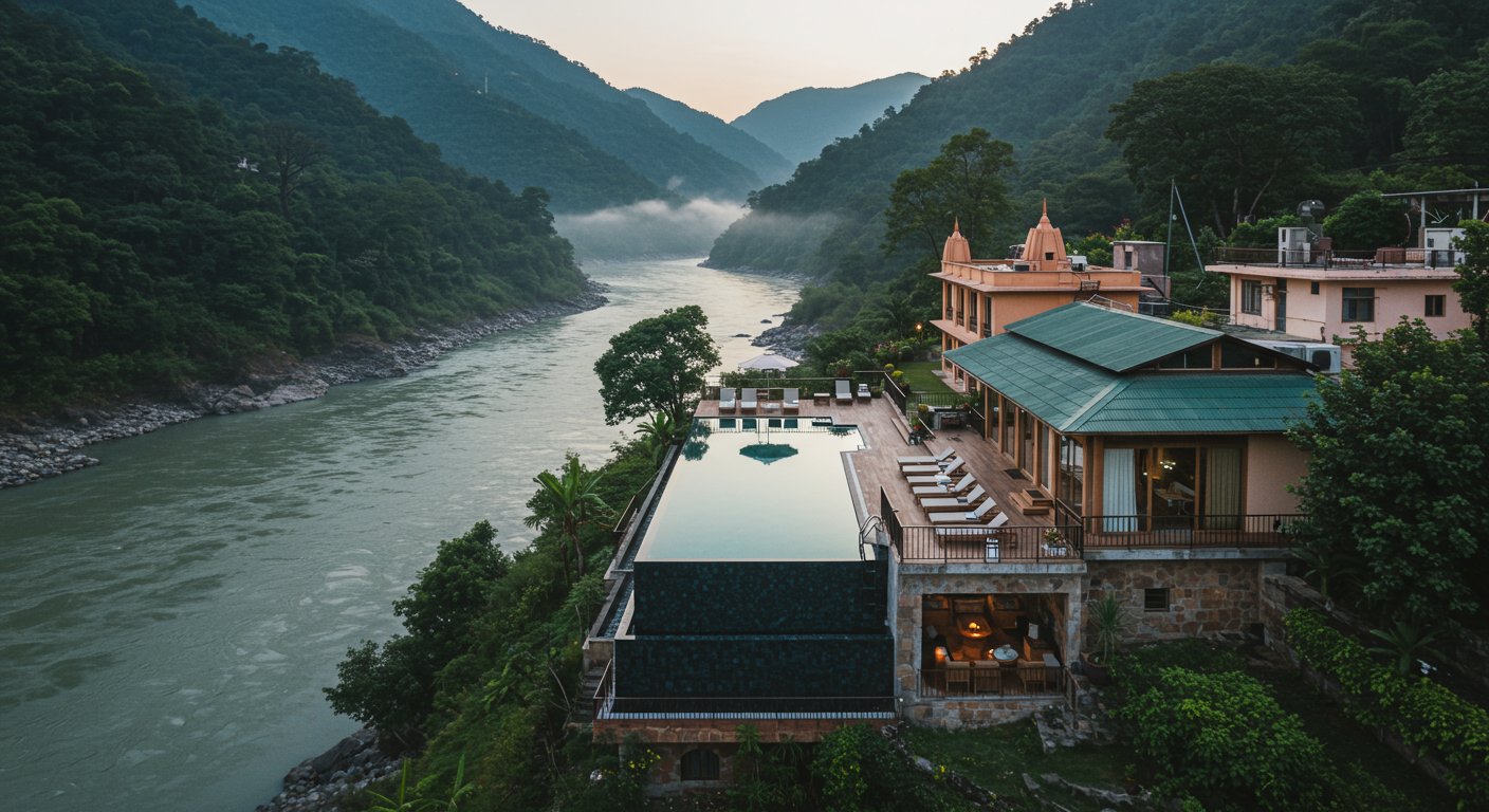 Image for the article 'Finding the Best Hotels in explore all Rishikesh adventures on Bucketlistt: A Guide to Responsible & Unforgettable Stays' regarding Tourism.