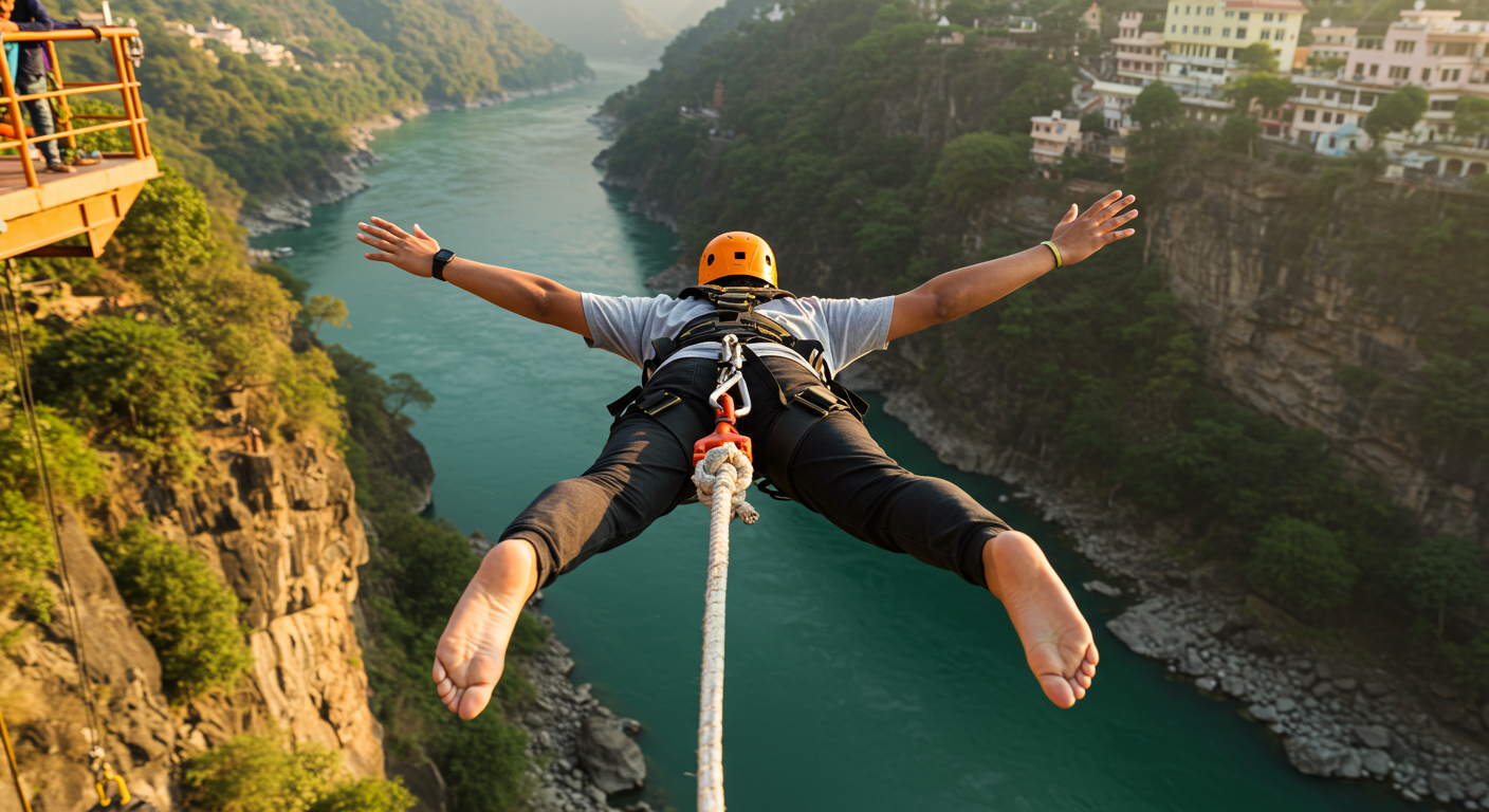 Image for the article 'Future Trends: Bungee Jumping Operator Comparisons explore all Rishikesh adventures on Bucketlistt' regarding Tourism.