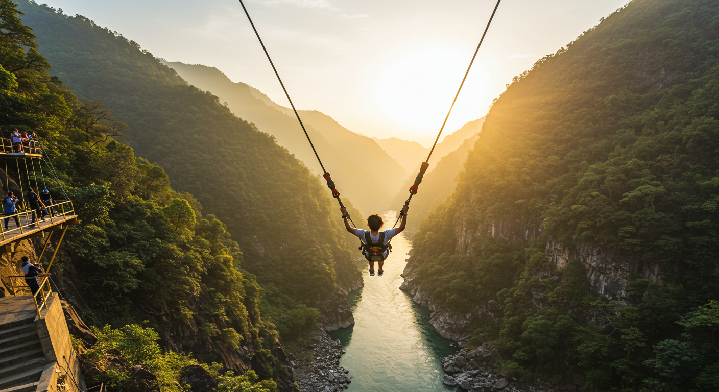 Image for the article 'Maximize Adrenaline: Experience the Ultimate Giant Swing & Tower Swing explore all Rishikesh adventures on Bucketlistt' regarding Tourism.