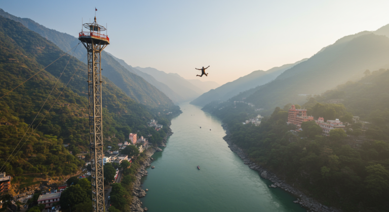 Image for the article 'Maximizing Your Breathtaking SCAD Jump explore all Rishikesh adventures on Bucketlistt Experience' regarding Tourism.