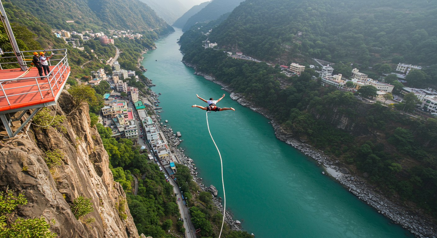 Image for the article 'Navigating Bungee Jumping Operator Comparisons Rishikesh: Your Ultimate Guide to an Optimal Thrill' regarding Tourism.