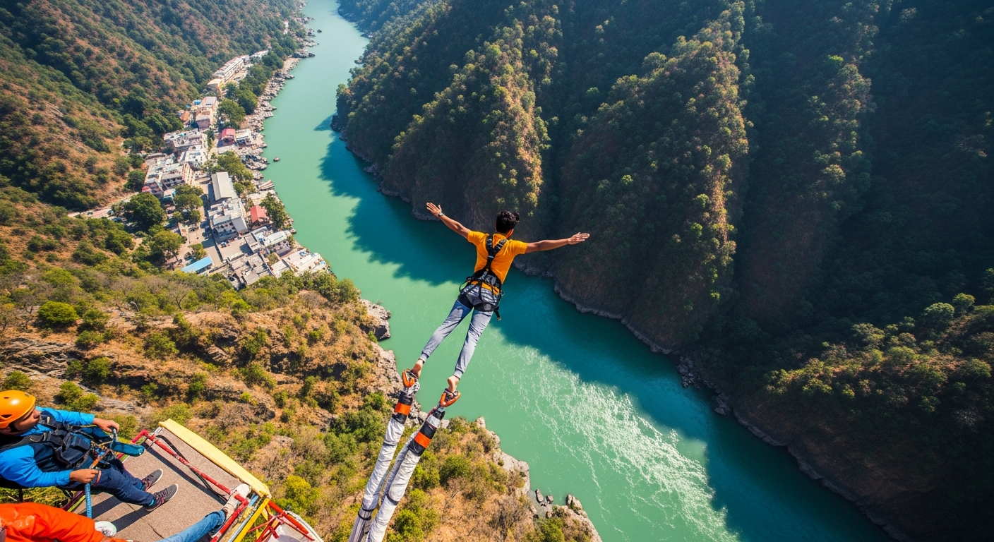Image for the article 'Navigating Bungee Jumping Operator Comparisons in Rishikesh: Your Guide to Safe Thrills' regarding Tourism.