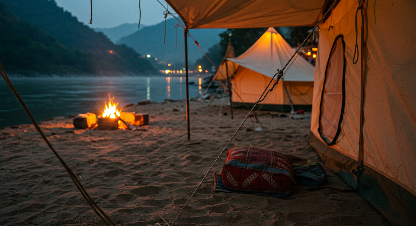 Image for the article 'Optimizing Your Rishikesh Adventure: Sustainable Camping & Stays Guide' regarding Tourism.