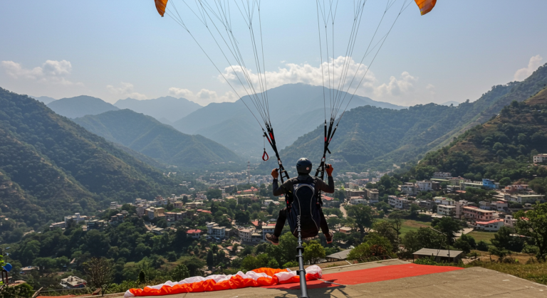 Image for the article 'Paragliding in explore all Rishikesh adventures on Bucketlistt: Soar Above the Himalayas' regarding Tourism.