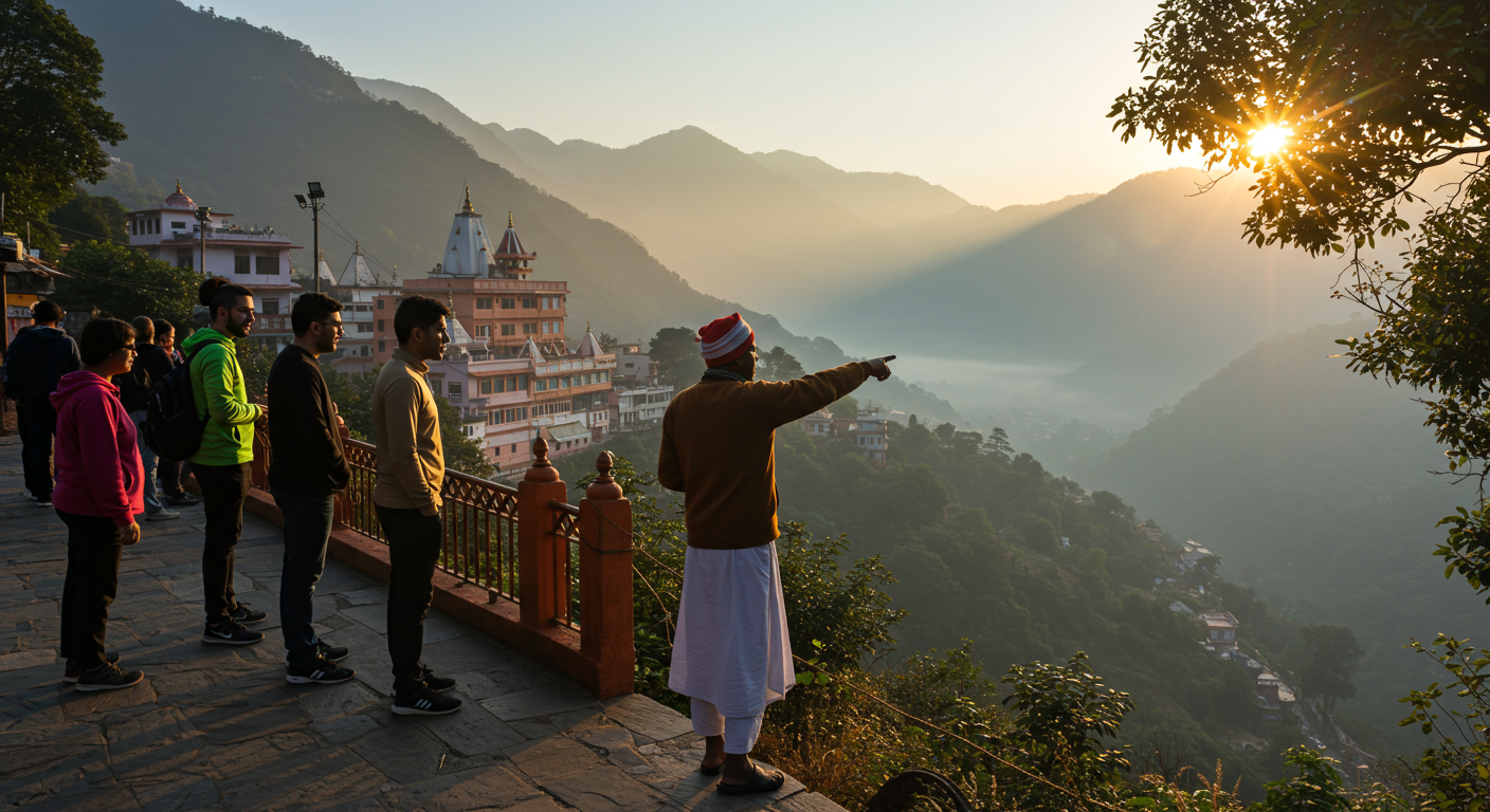Image for the article 'Romantic Escapes: The Ultimate Guide to Couple Trips in Rishikesh' regarding Tourism.