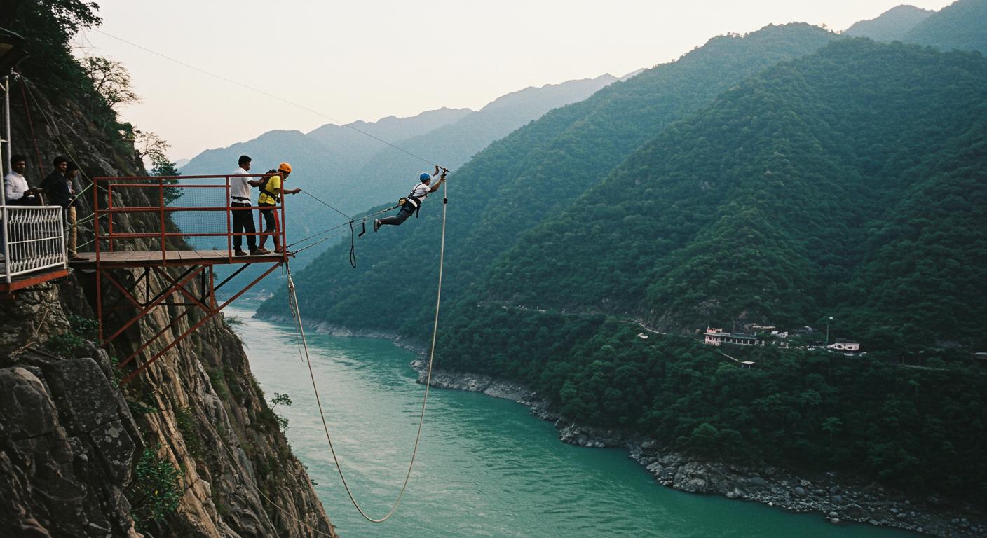 Image for the article 'Skywalk & Cliff Jumping Rishikesh: Your Ultimate Guide to Thrills' regarding Tourism.