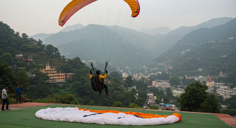 Image for the article 'Soaring High: The Ultimate Guide to Paragliding in Rishikesh with BUCKETLISTT' regarding Tourism.