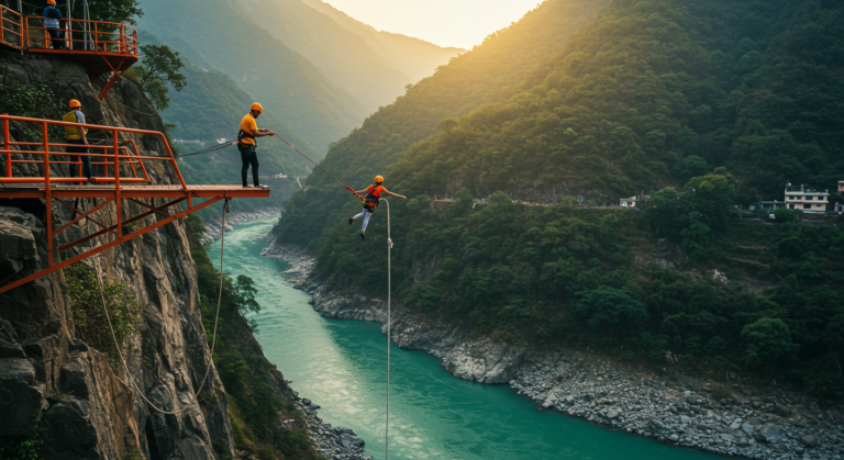 Image for the article 'Thrill Seeker's Guide to Skywalk & Cliff Jumping Rishikesh Adventures' regarding Tourism.