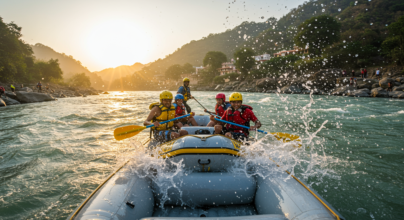 Image for the article 'Unforgettable River Rafting in Rishikesh: Your Ultimate Adventure Guide' regarding Tourism.