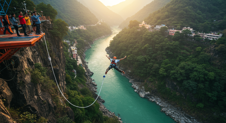 Image for the article 'Unleash Your Inner Daredevil: BUCKETLISTT's Ultimate Guide to Bungee Jumping in Rishikesh' regarding Tourism.