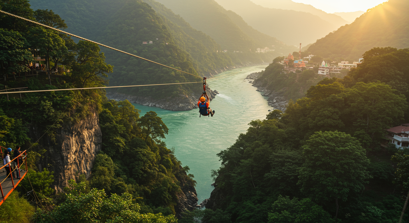 Image for the article 'Unleash Your Inner Daredevil: Experience the Ultimate Flying Fox & Zipline Rishikesh Thrill' regarding Tourism.