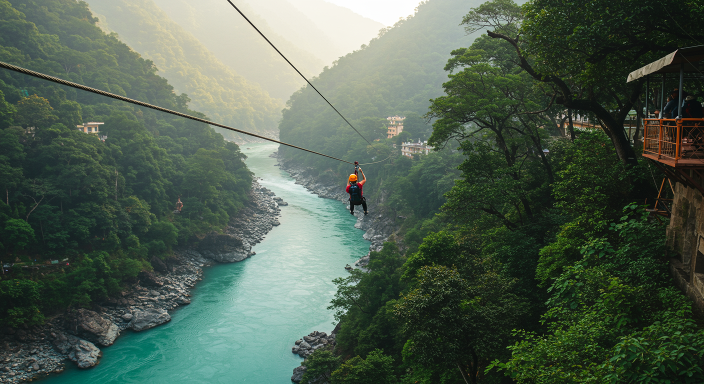 Image for the article 'Unleash the Thrill: Your Ultimate Guide to Flying Fox & Zipline Rishikesh' regarding Tourism.