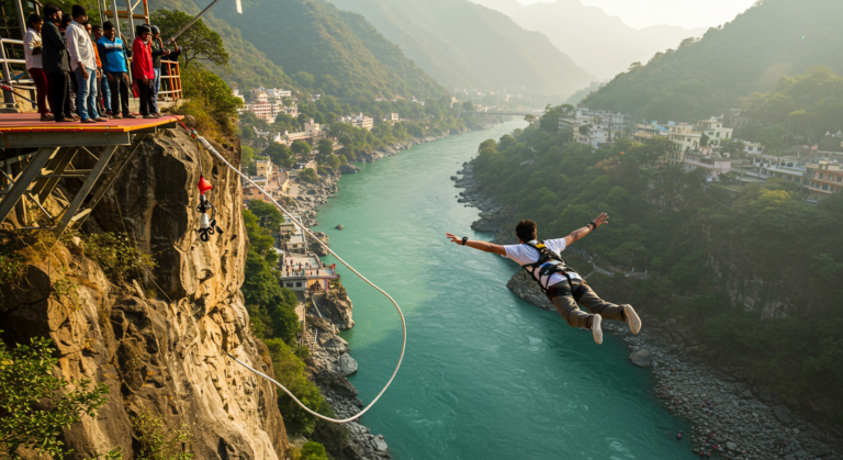 Image for the article 'Unraveling the Thrill: Your Guide to Bungee Jumping Operator Comparisons Rishikesh' regarding Tourism.