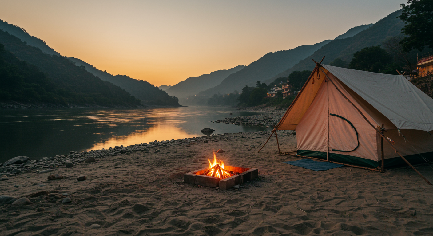 Image for the article 'Unveiling the Best Rishikesh Camping & Stays for an Unforgettable Adventure' regarding Tourism.